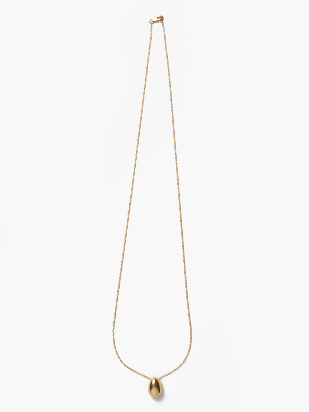 Gold Tiny Egg Pendant 55cm- Yelow Gold
