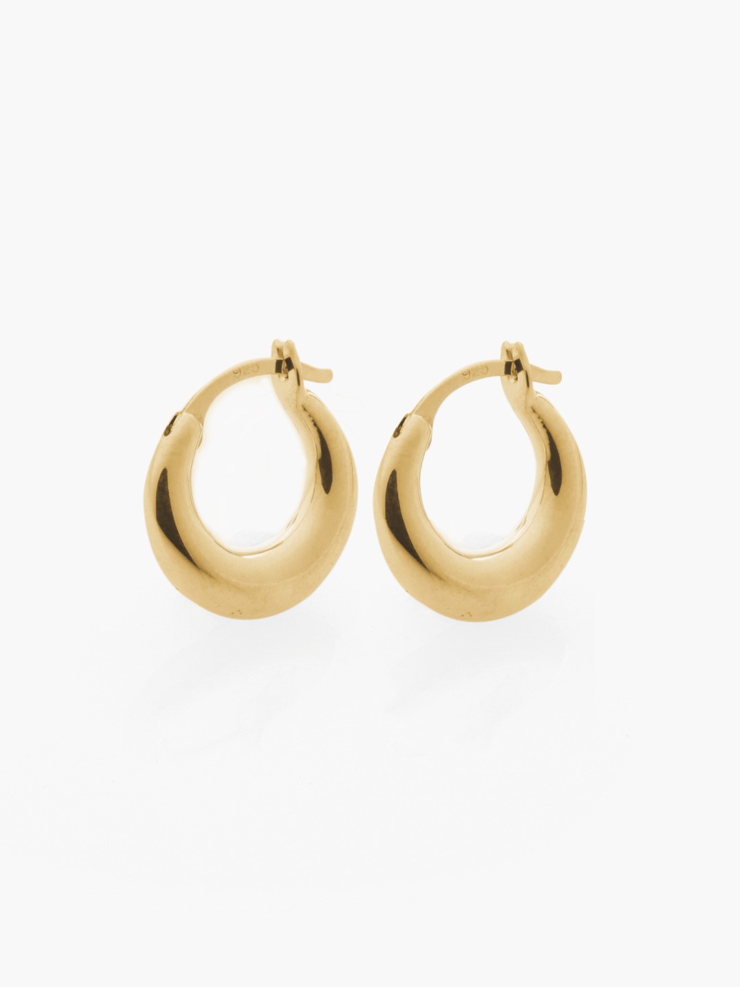 Gold Tiny Essential Hoops - Yelow Gold