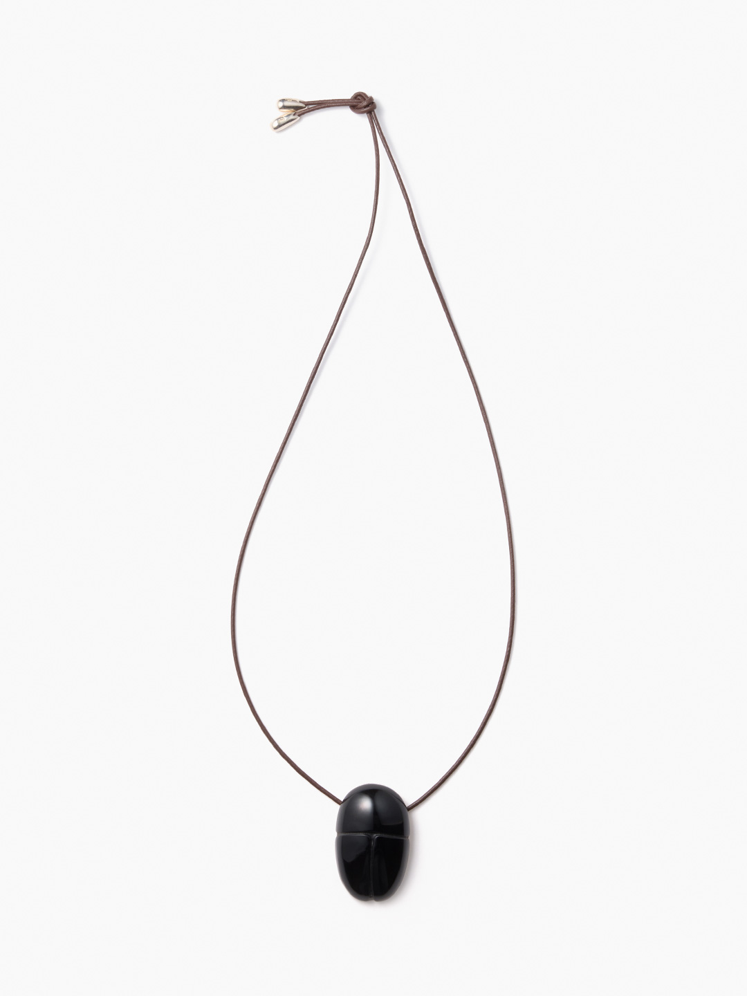 Scarab Choker Onyx - Silver