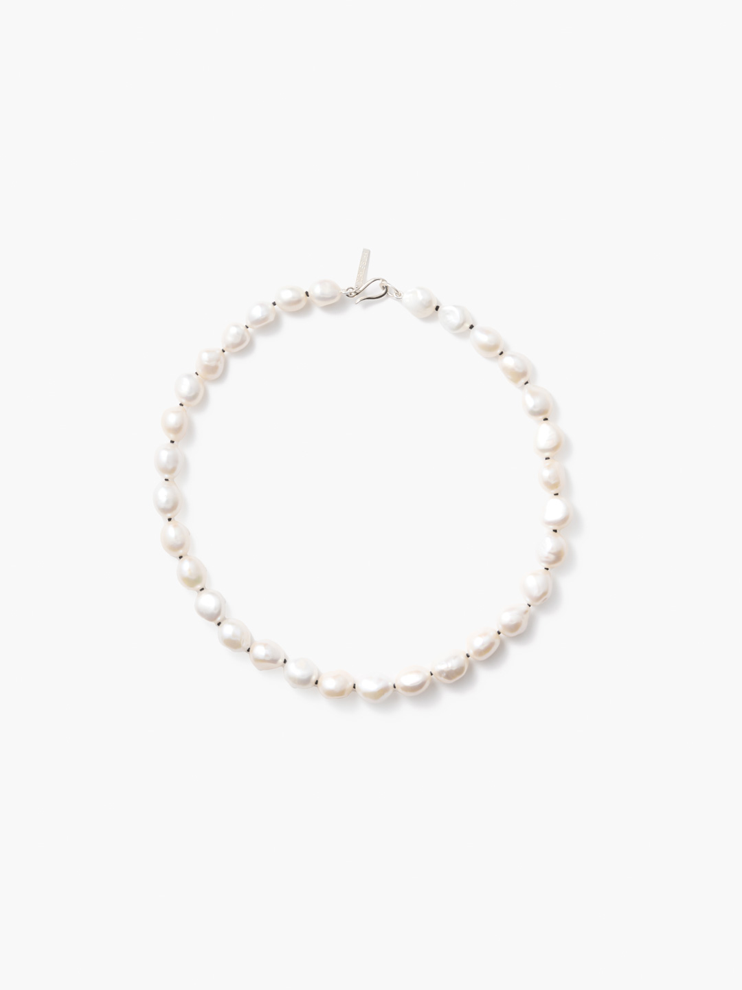Simple baroque Pearl Collar - Silver