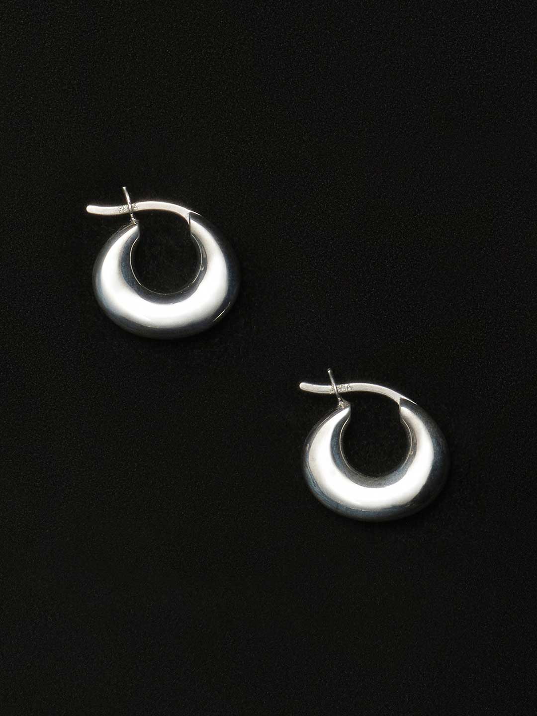 Petite Discus Hoops - Silver