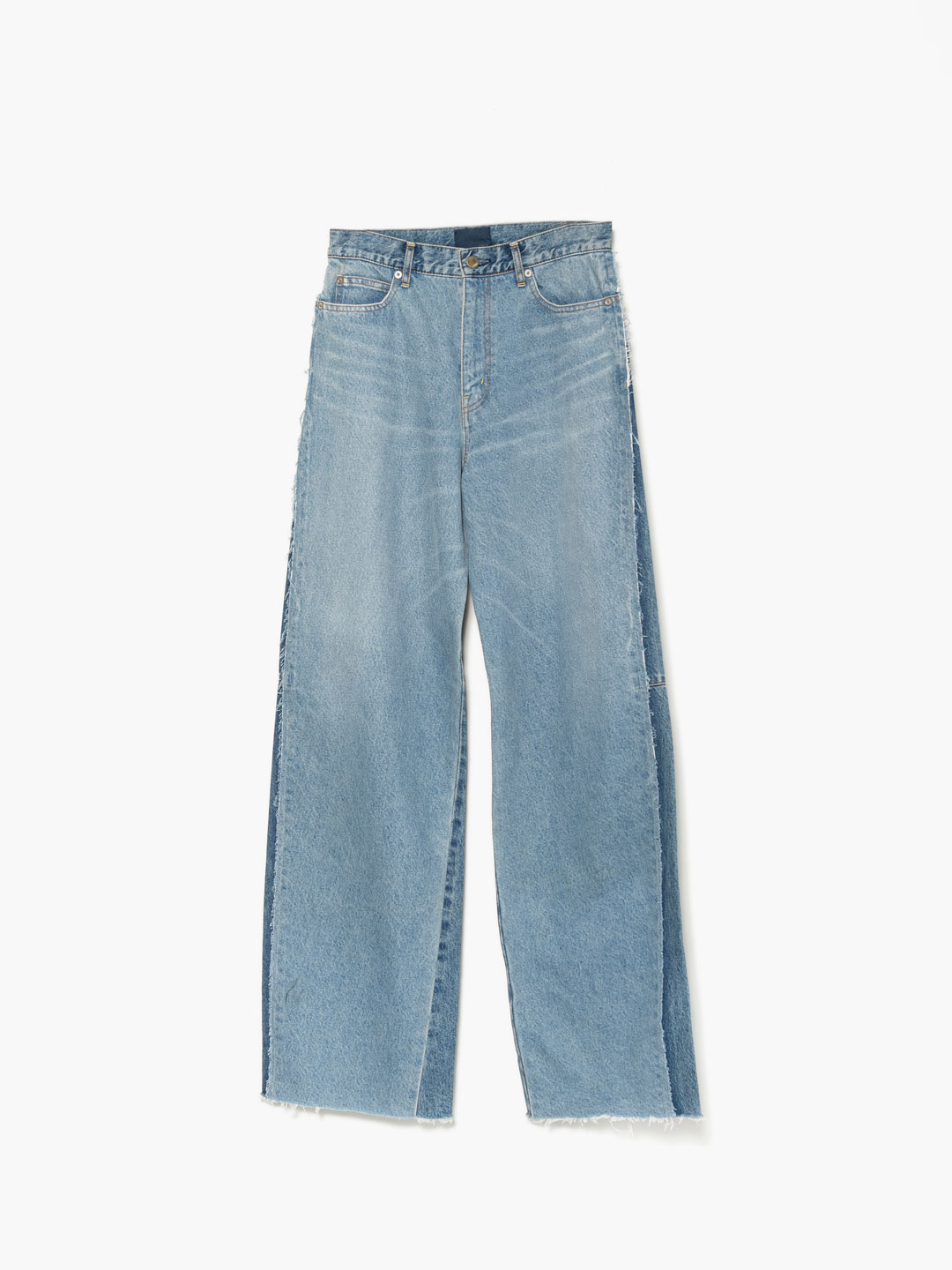 MARTIN Remake Two-Tone Cut Denim Pants / Vintage Blue - Indigo