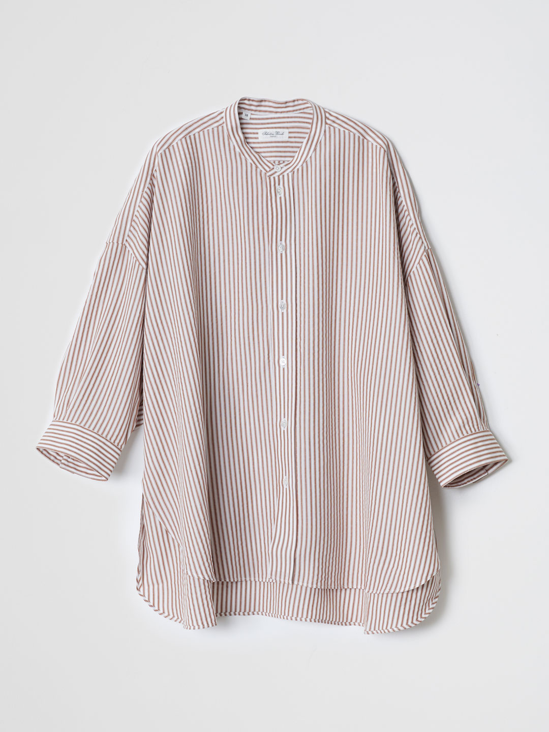 MONICA Stripe Shirt - Brown
