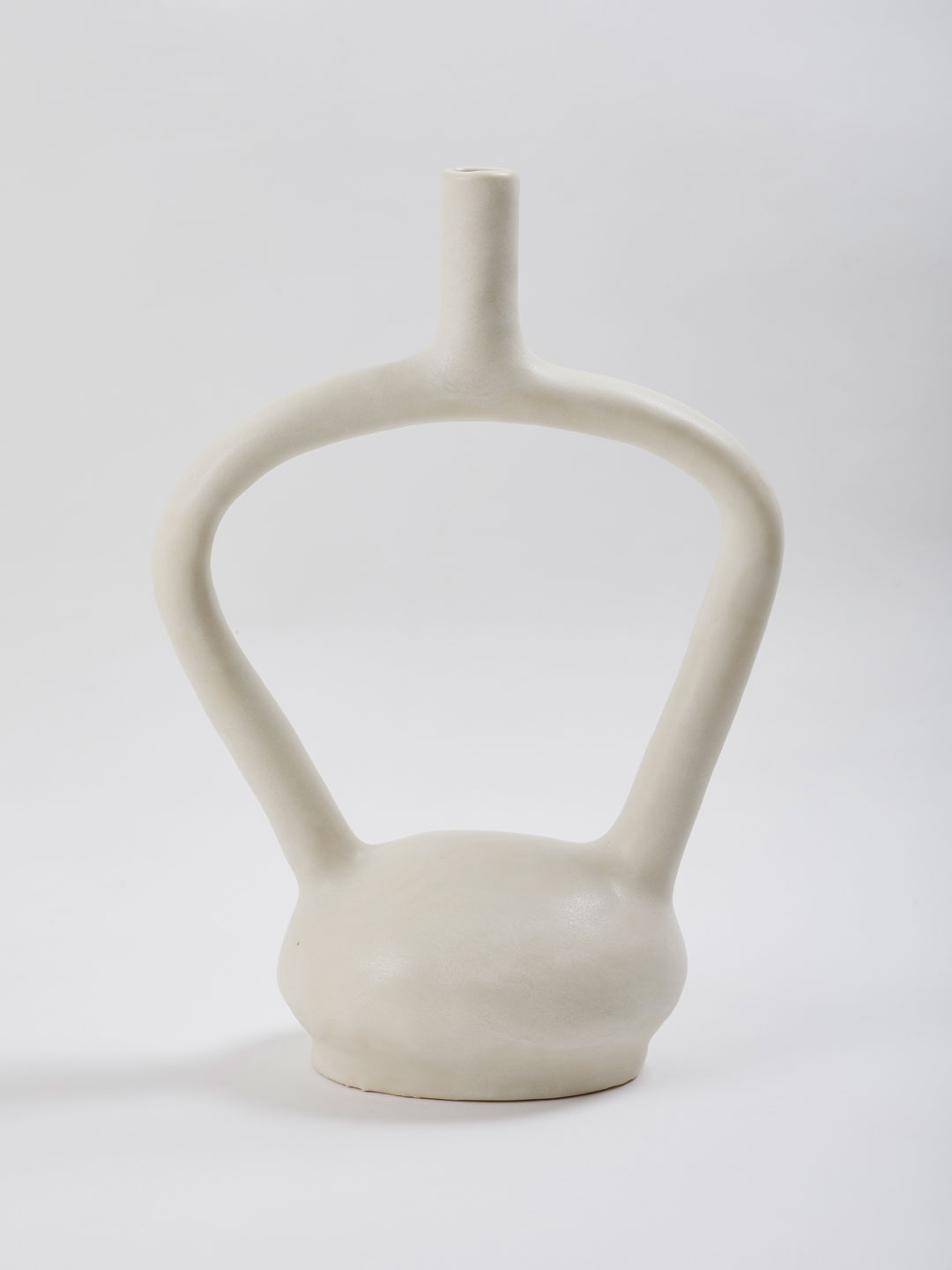 Peruvian Stirrup Vessel - Off White