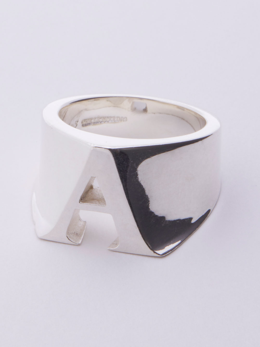 Alphabet Ring A - Silver