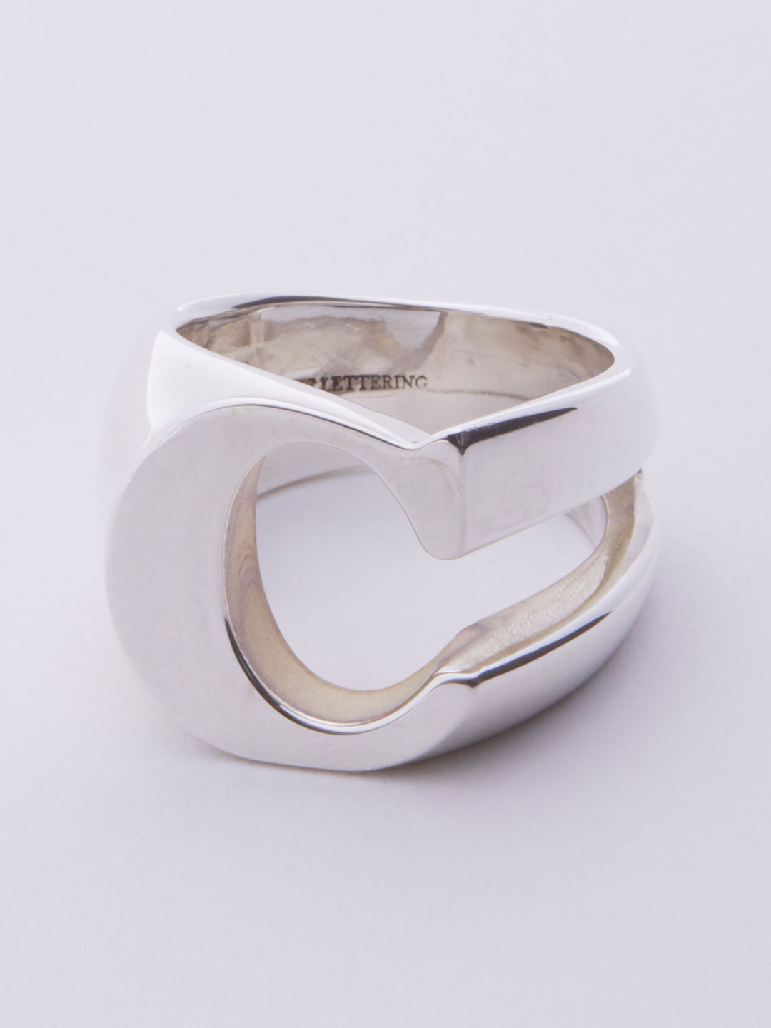 Alphabet Ring C - Silver