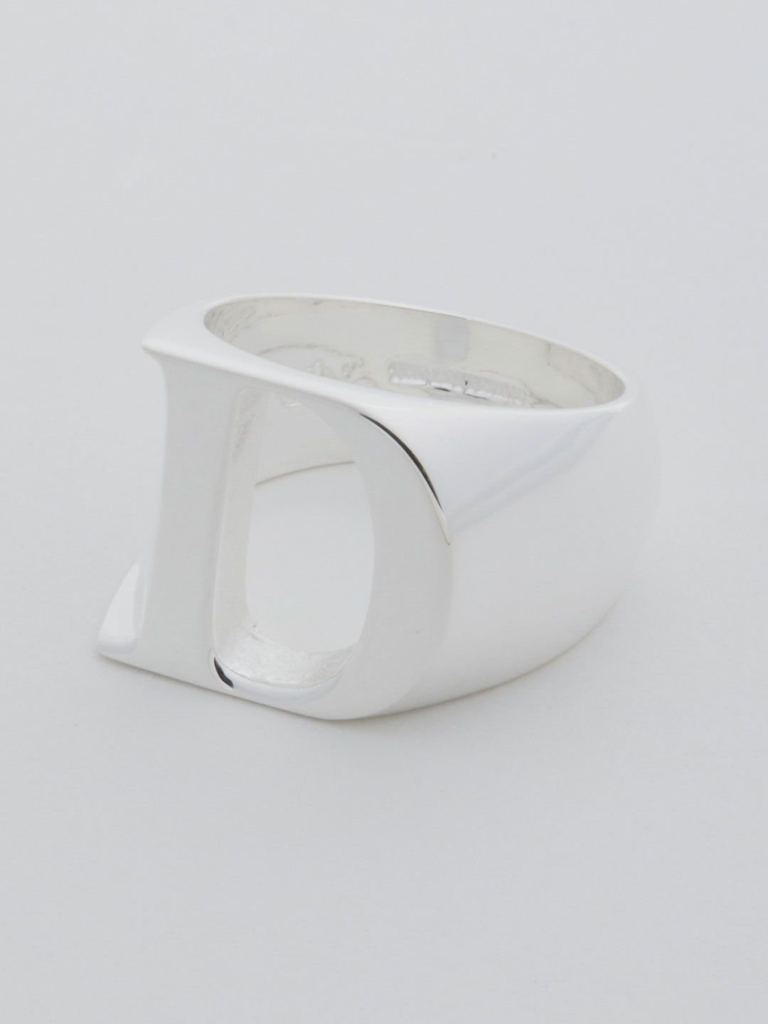 Alphabet Ring D - Silver