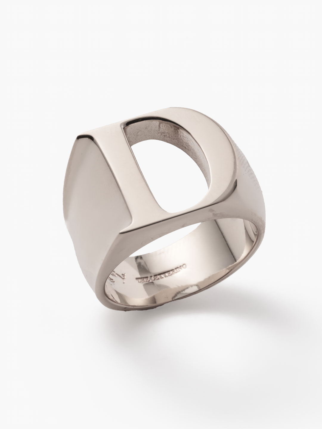 Alphabet Ring D - Silver