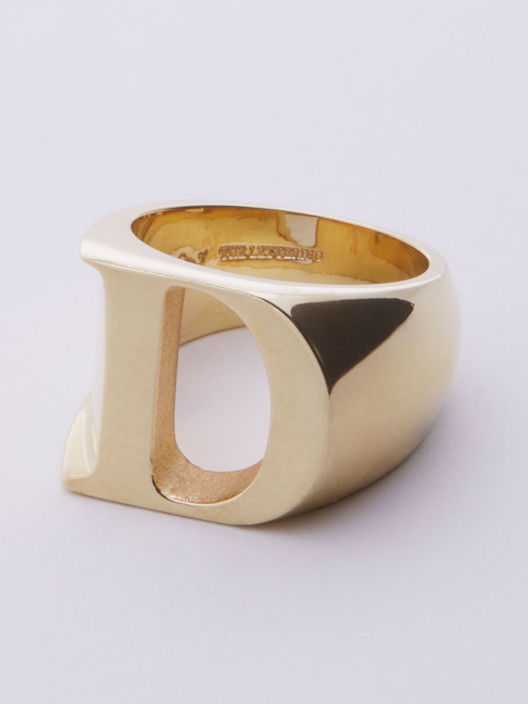 Alphabet Ring D - Gold