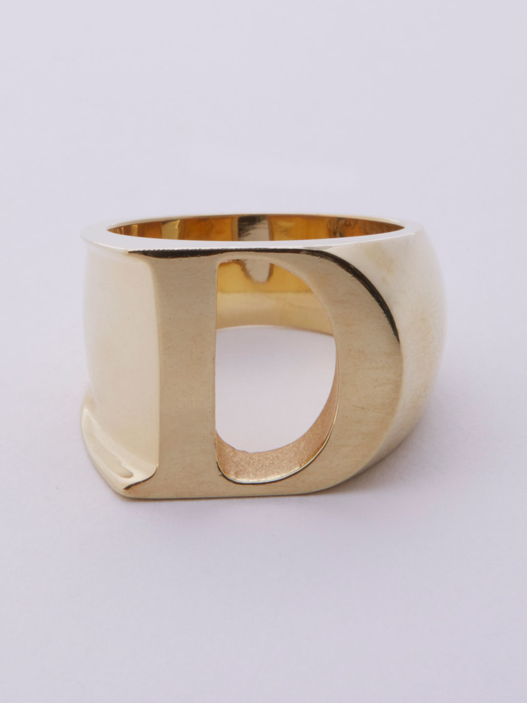 Alphabet Ring D - Gold