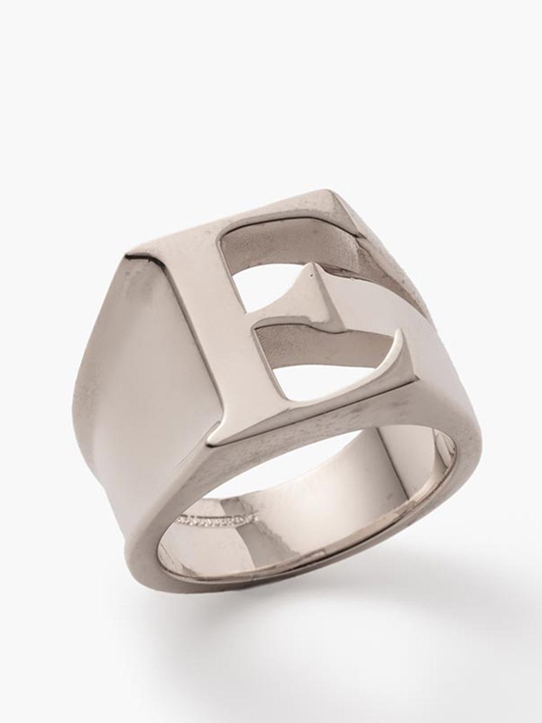 Alphabet Ring E - Silver