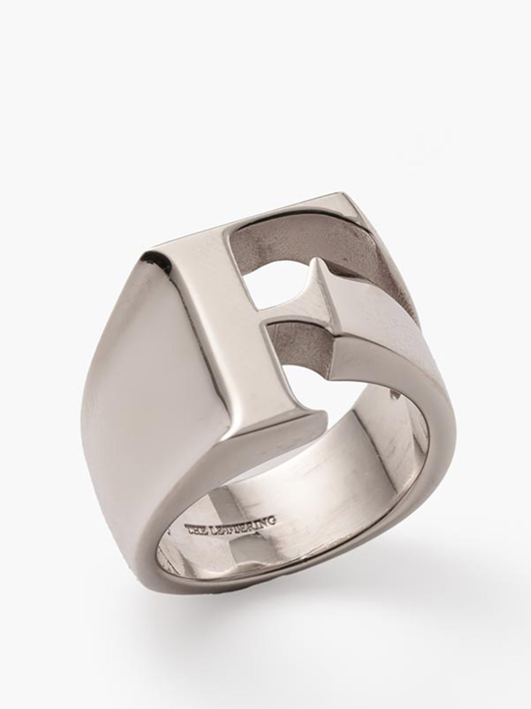 Alphabet Ring F - Silver