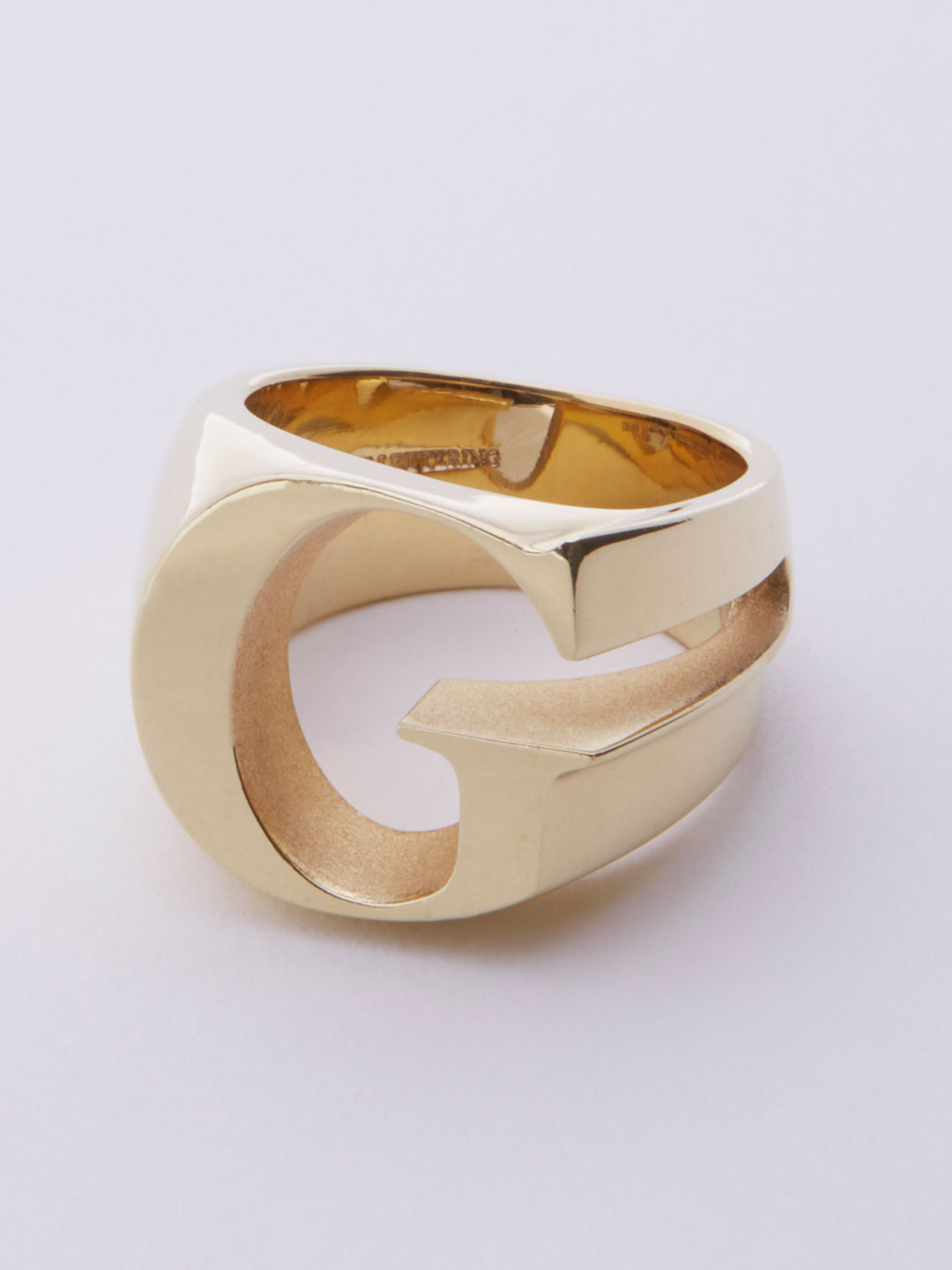 Alphabet Ring G - Gold