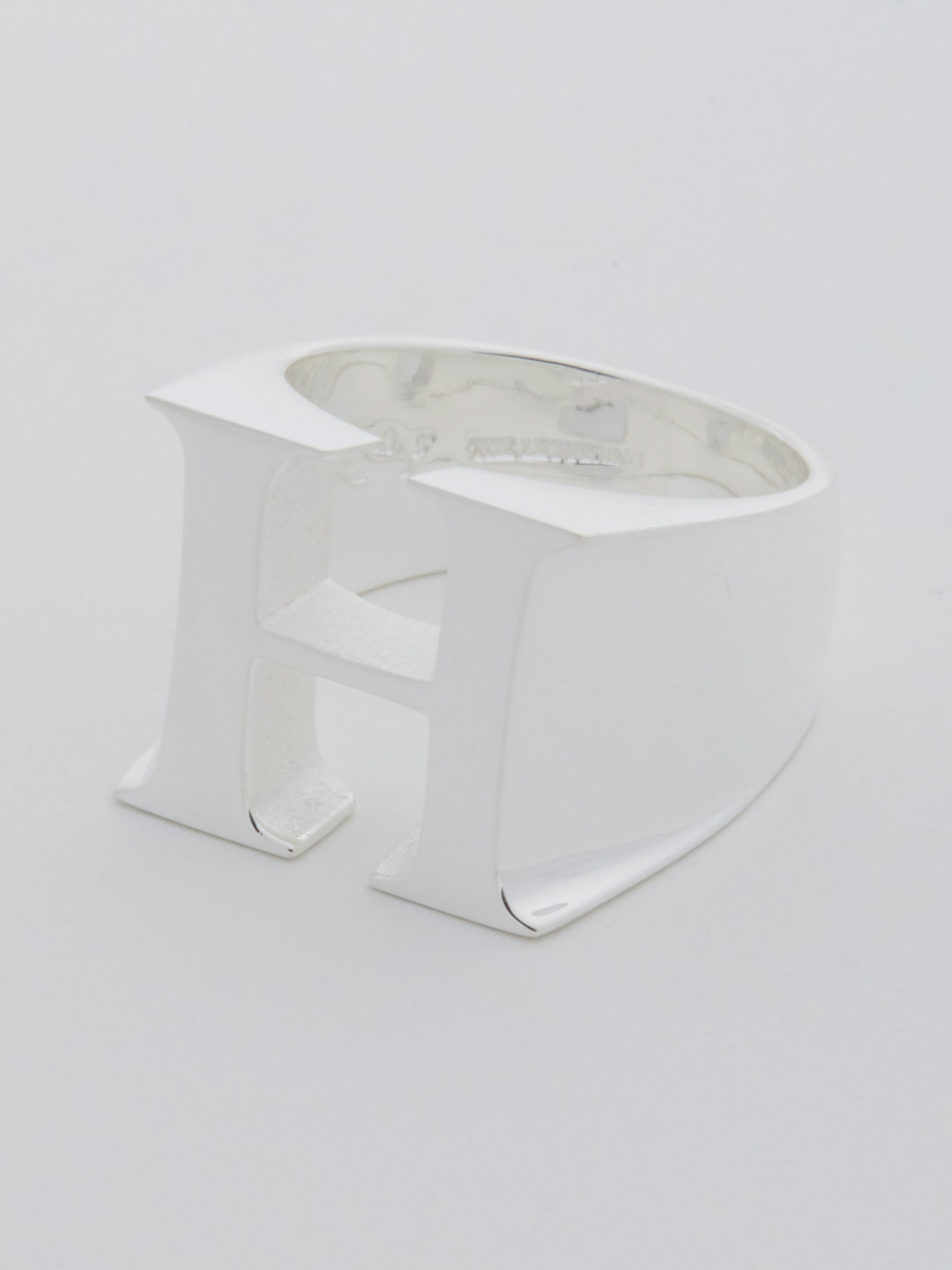 Alphabet Ring H - Silver