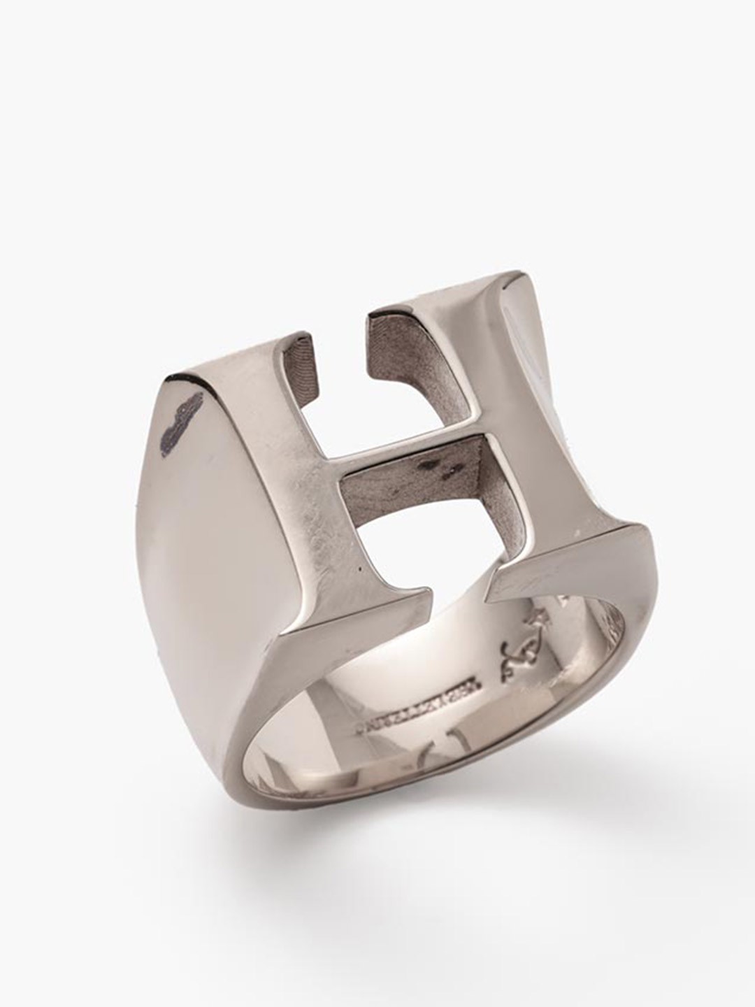 Alphabet Ring H - Silver