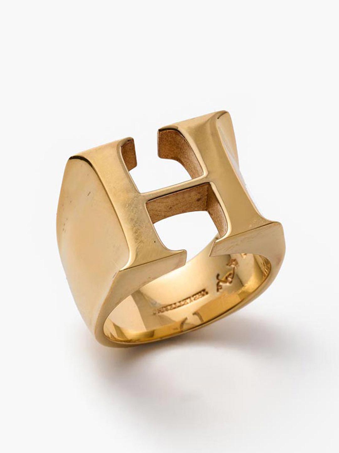 Alphabet Ring H - Gold