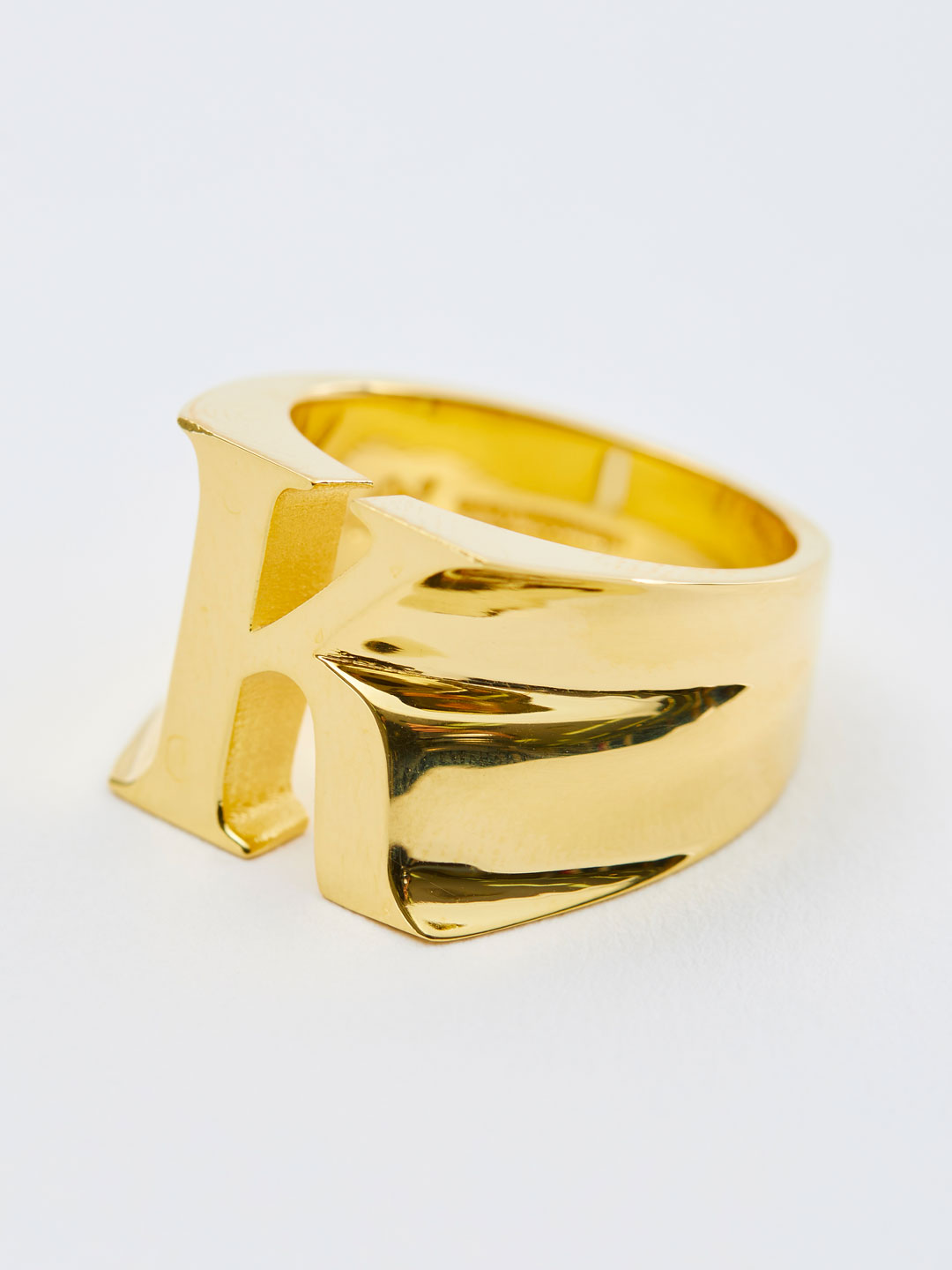 Alphabet Ring K - Gold