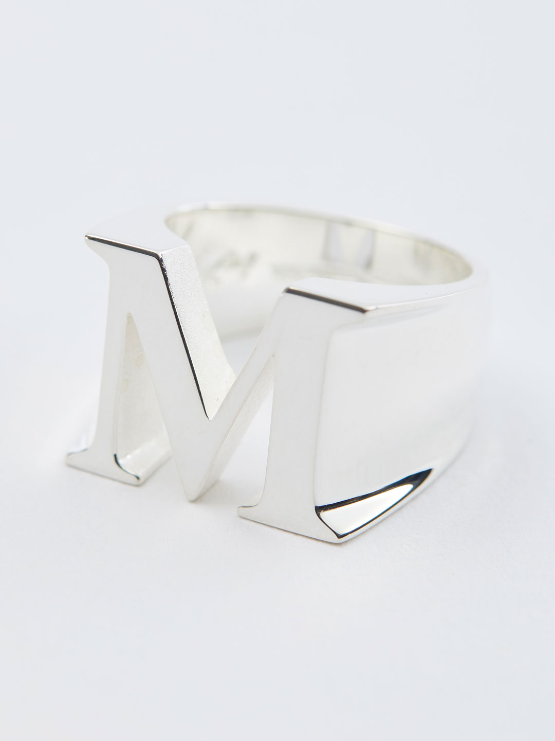 Alphabet Ring M - Silver