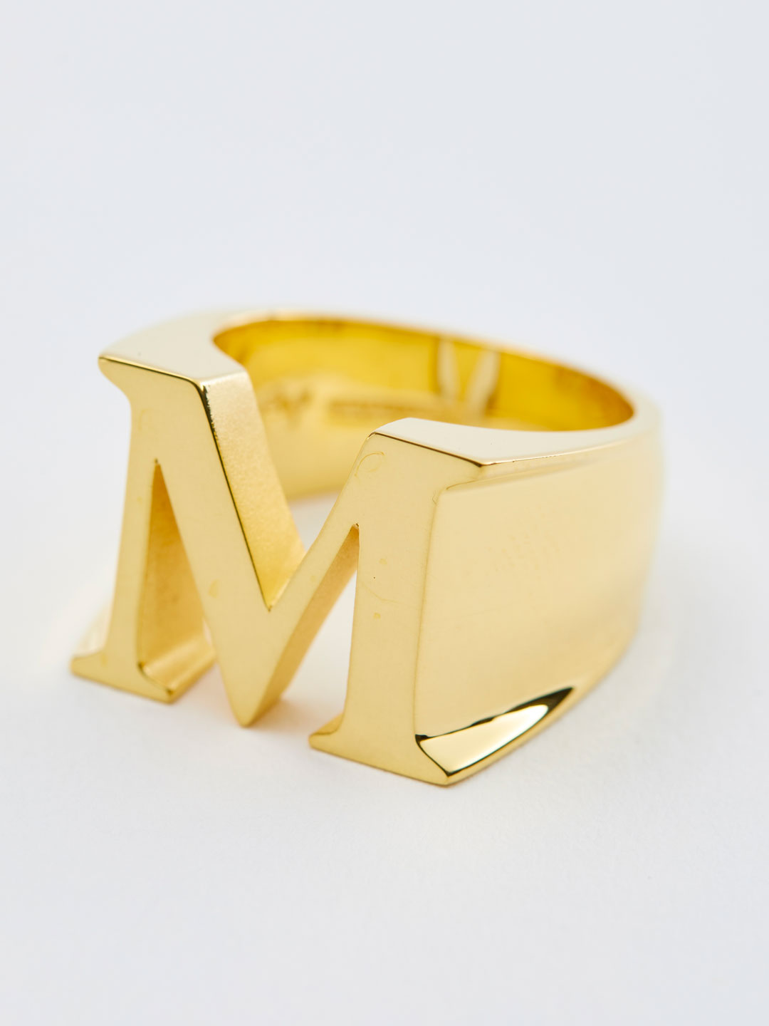 Alphabet Ring M - Gold