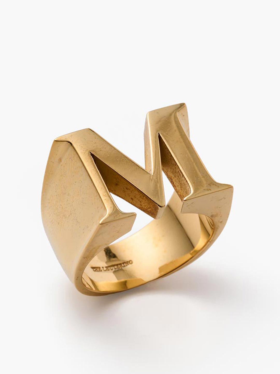 Alphabet Ring M - Gold