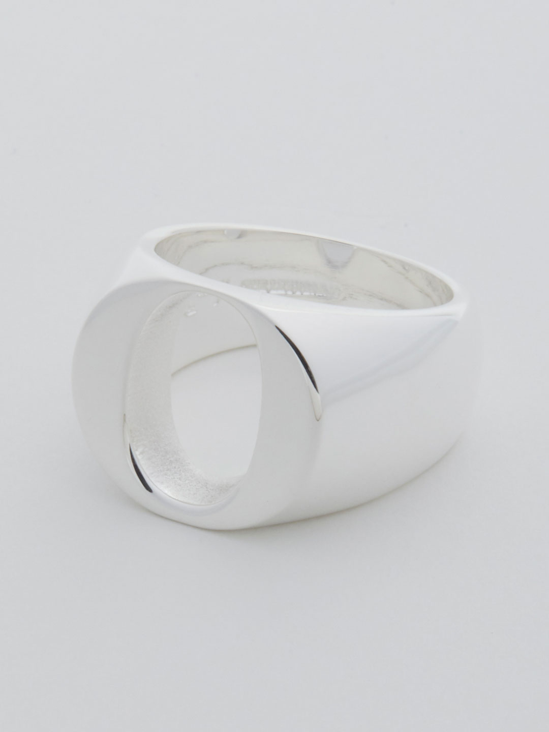 Alphabet Ring O - Silver