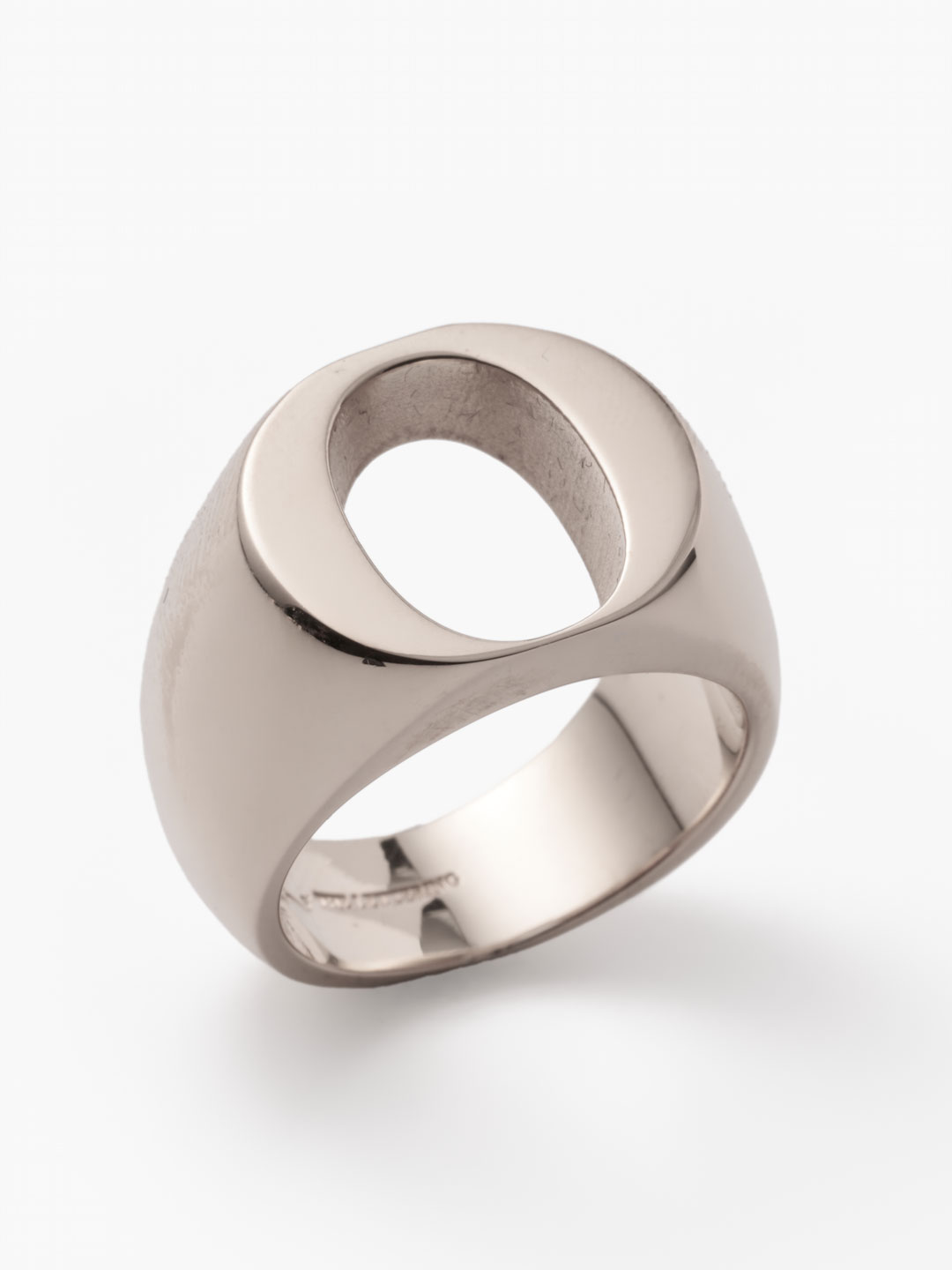 Alphabet Ring O - Silver
