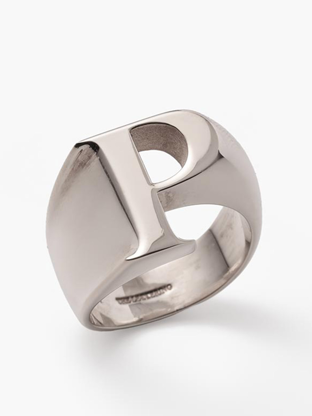 Alphabet Ring P - Silver