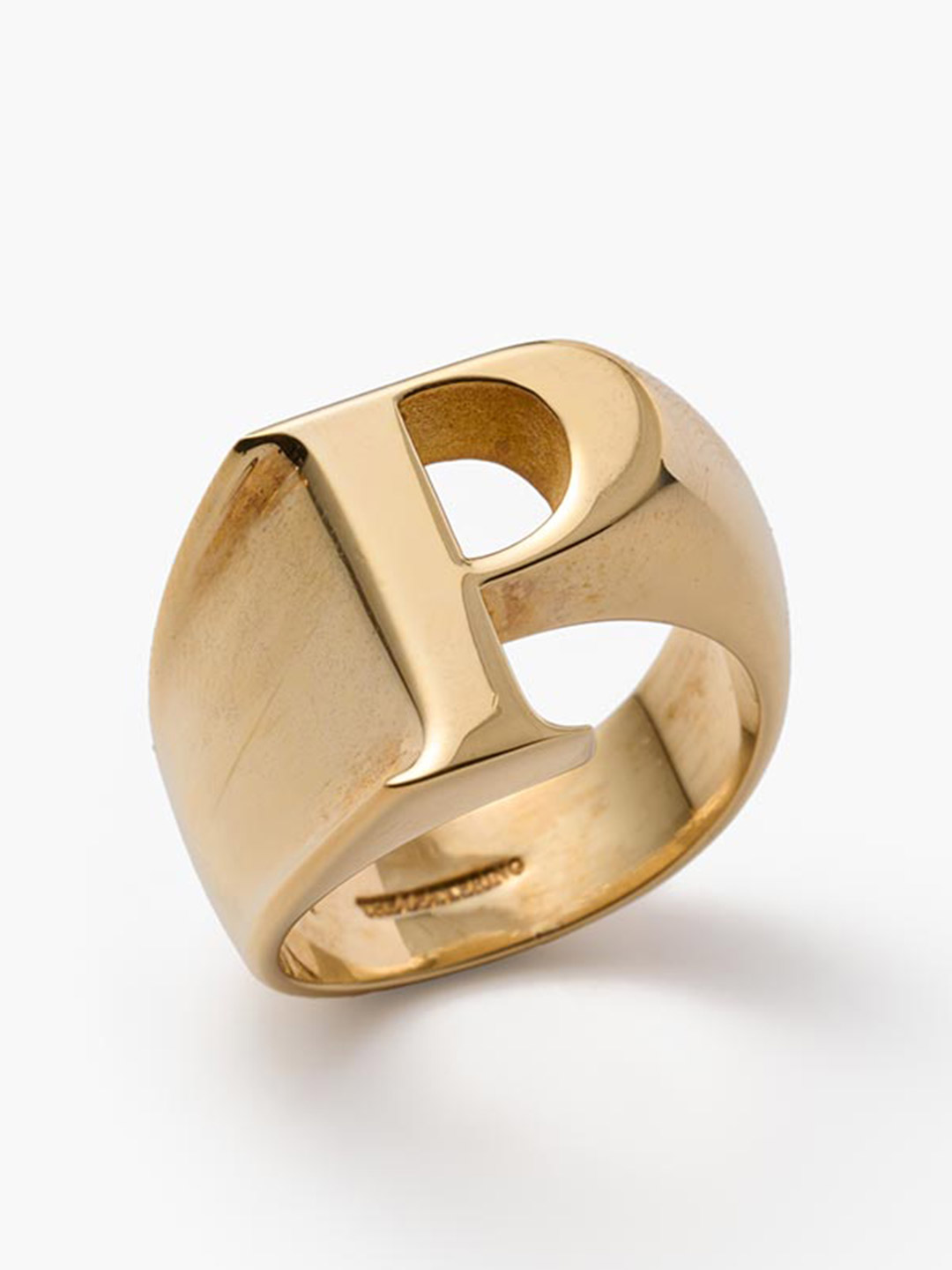 Alphabet Ring P - Gold