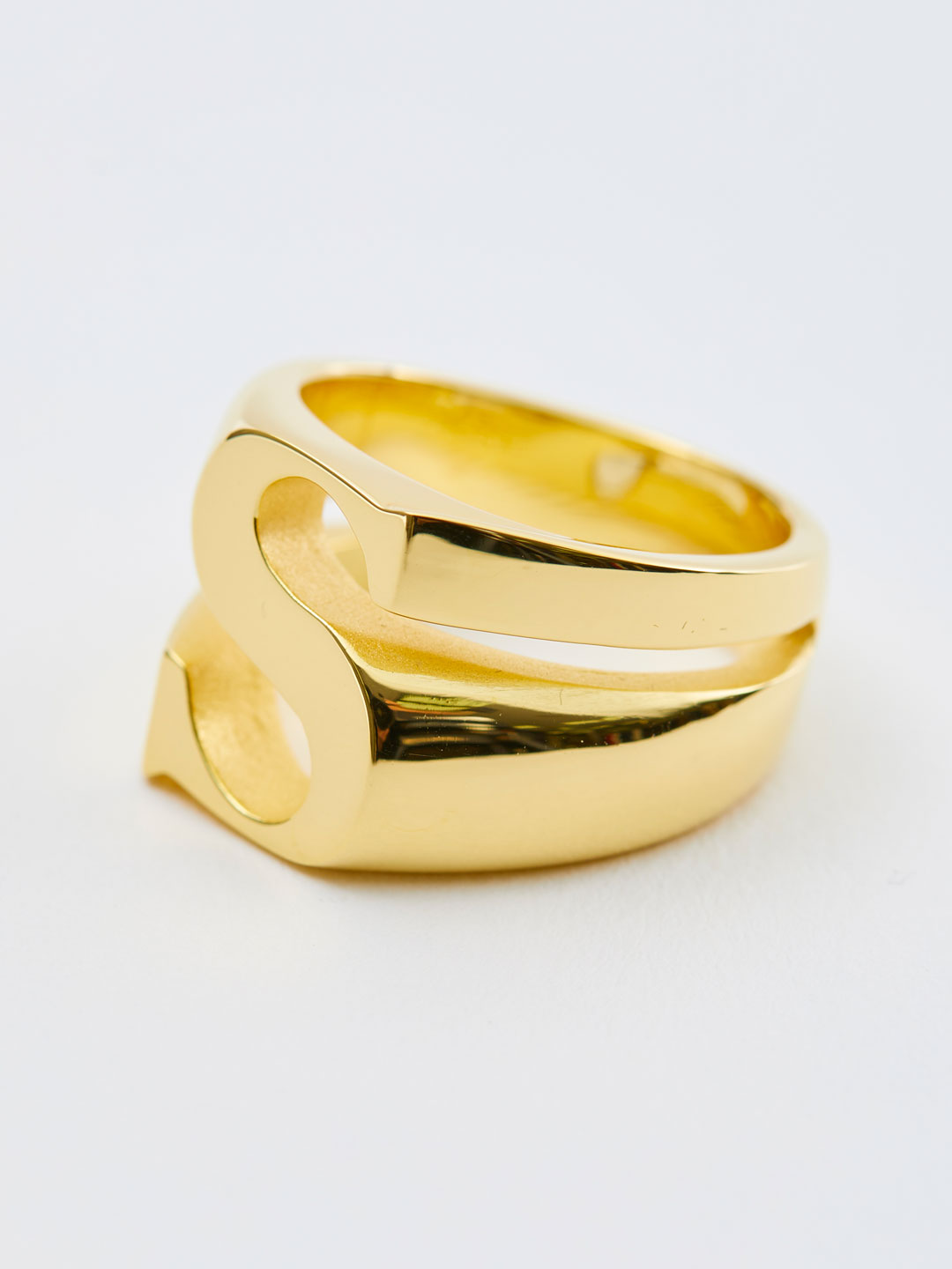 Alphabet Ring S - Gold