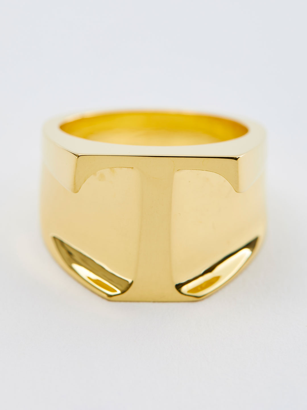 Alphabet Ring T - Gold