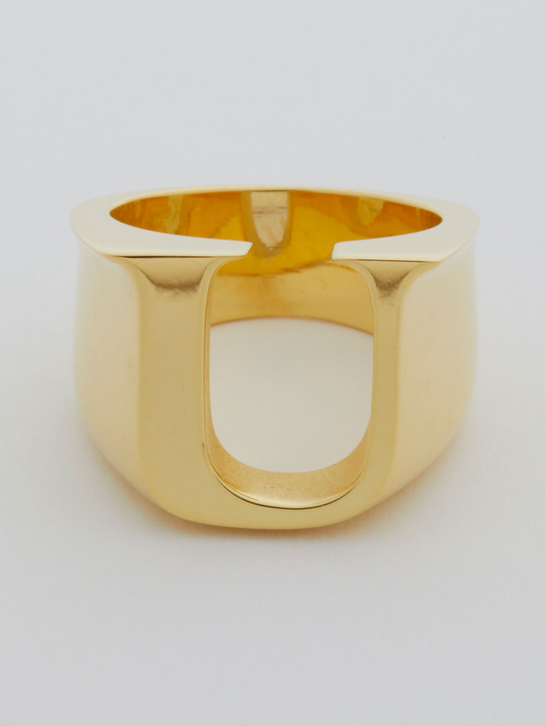 Alphabet Ring U - Gold