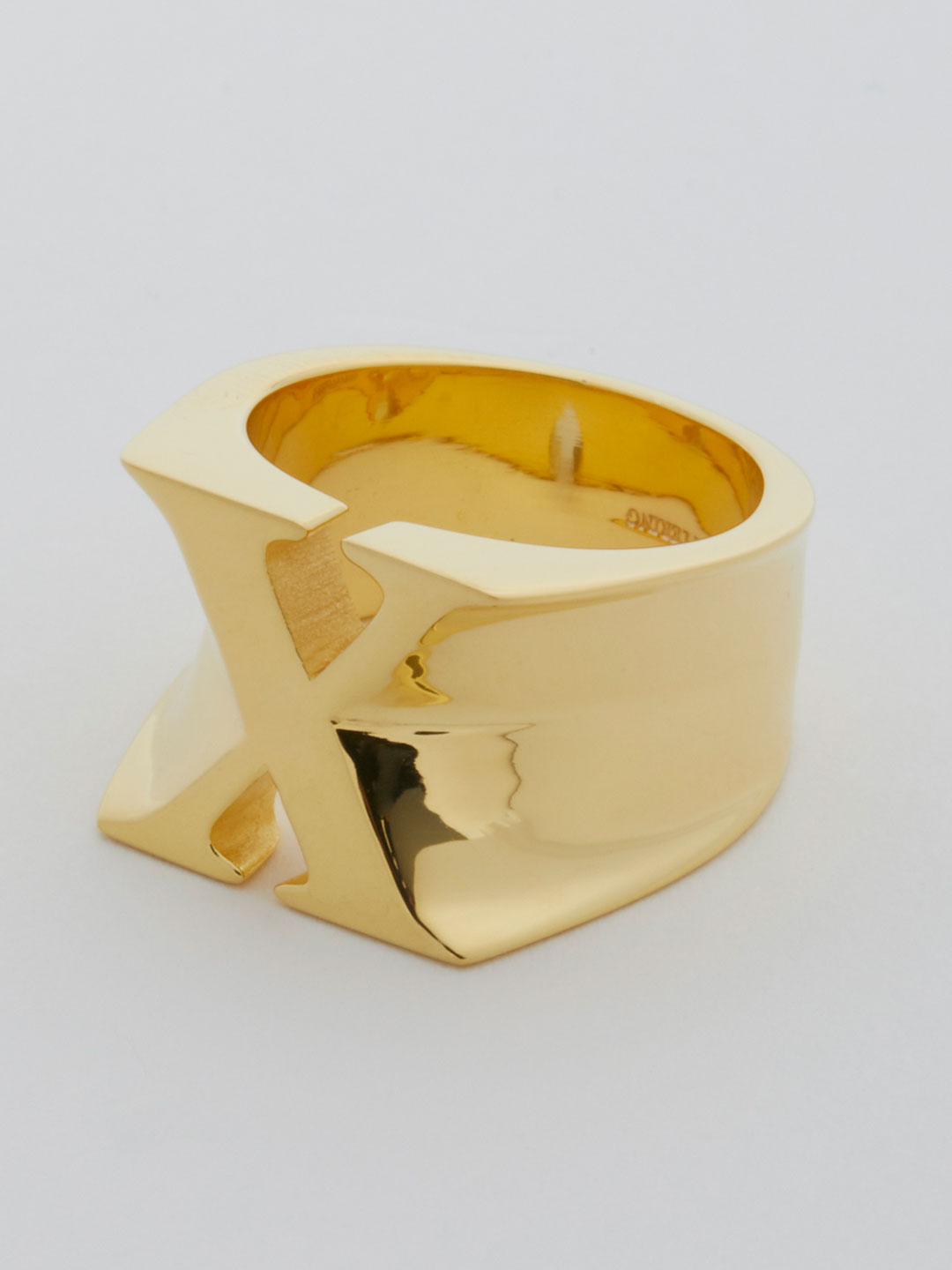 Alphabet Ring X - Gold