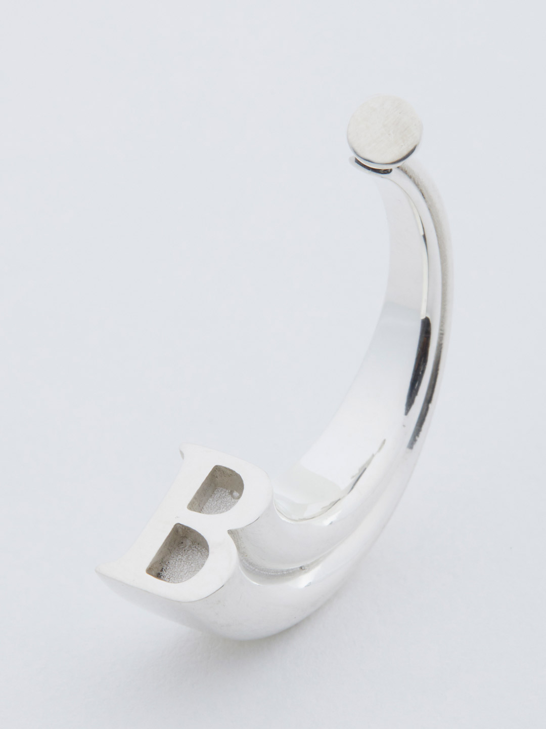 Alphabet Pierced Earring B  - Silver