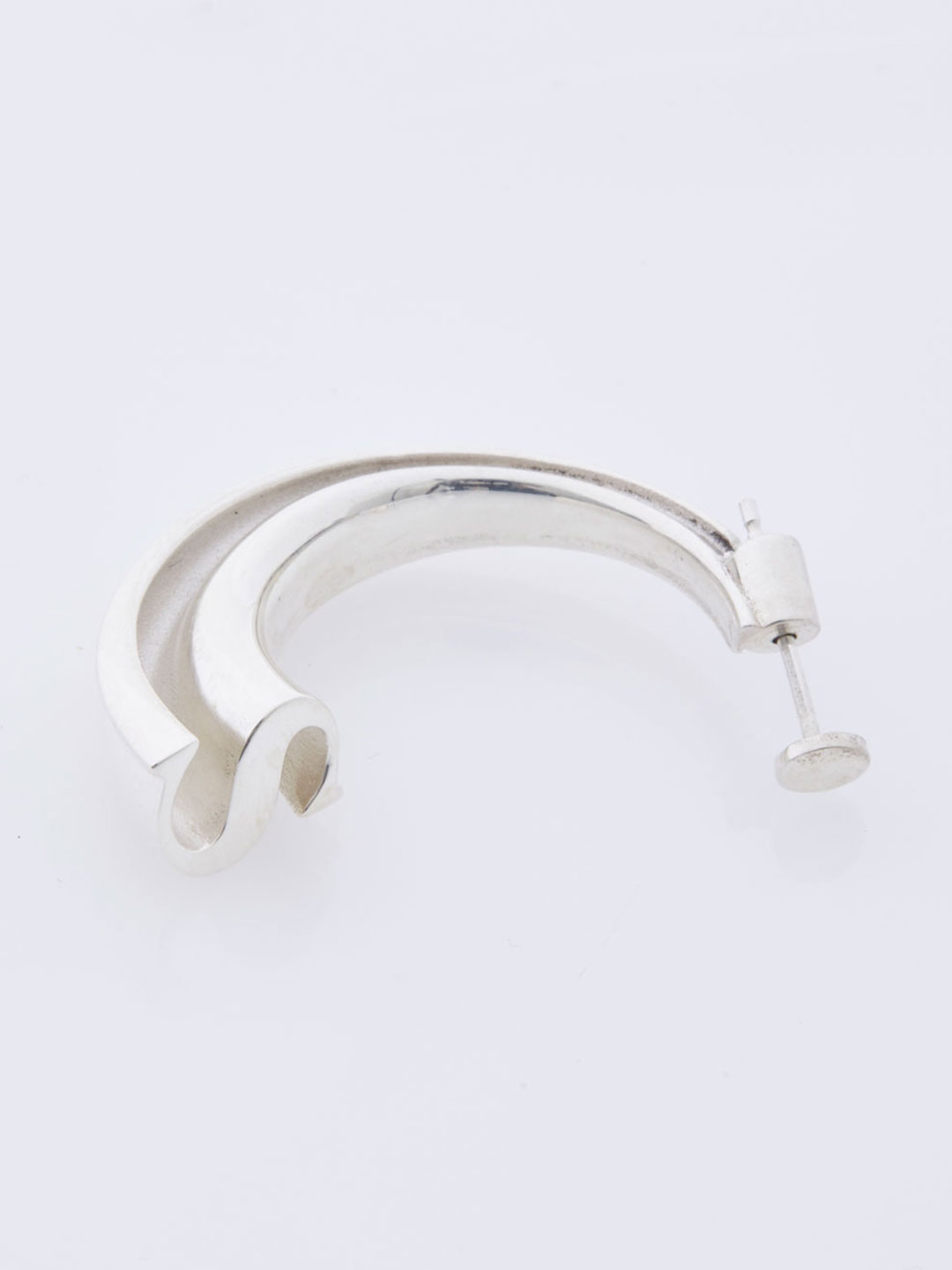 Alphabet Pierced Earring S  - Silver