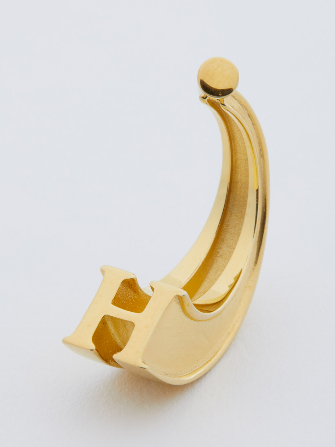 Alphabet Pierced Earring H  - Gold