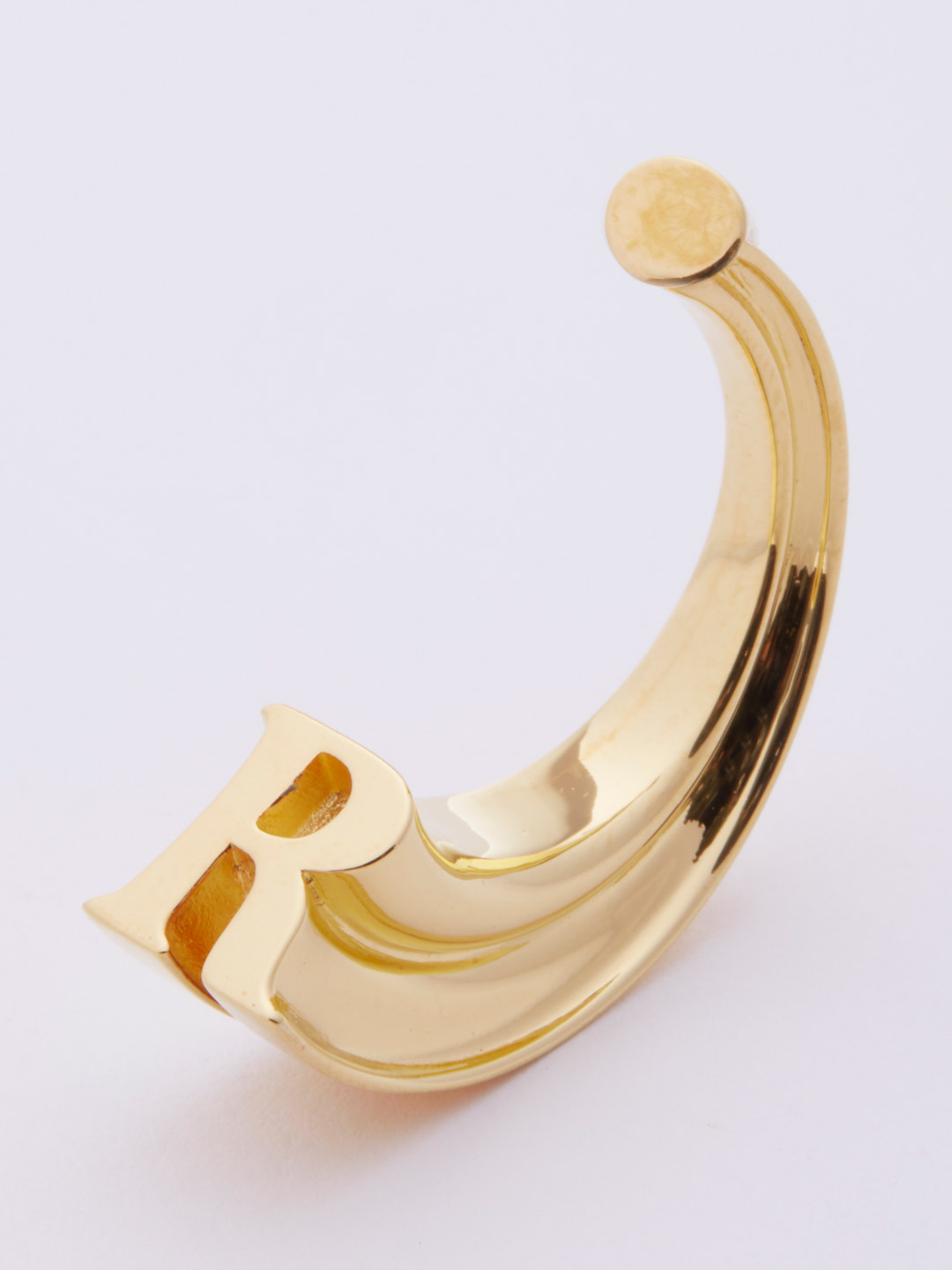 Alphabet Pierced Earring R  - Gold