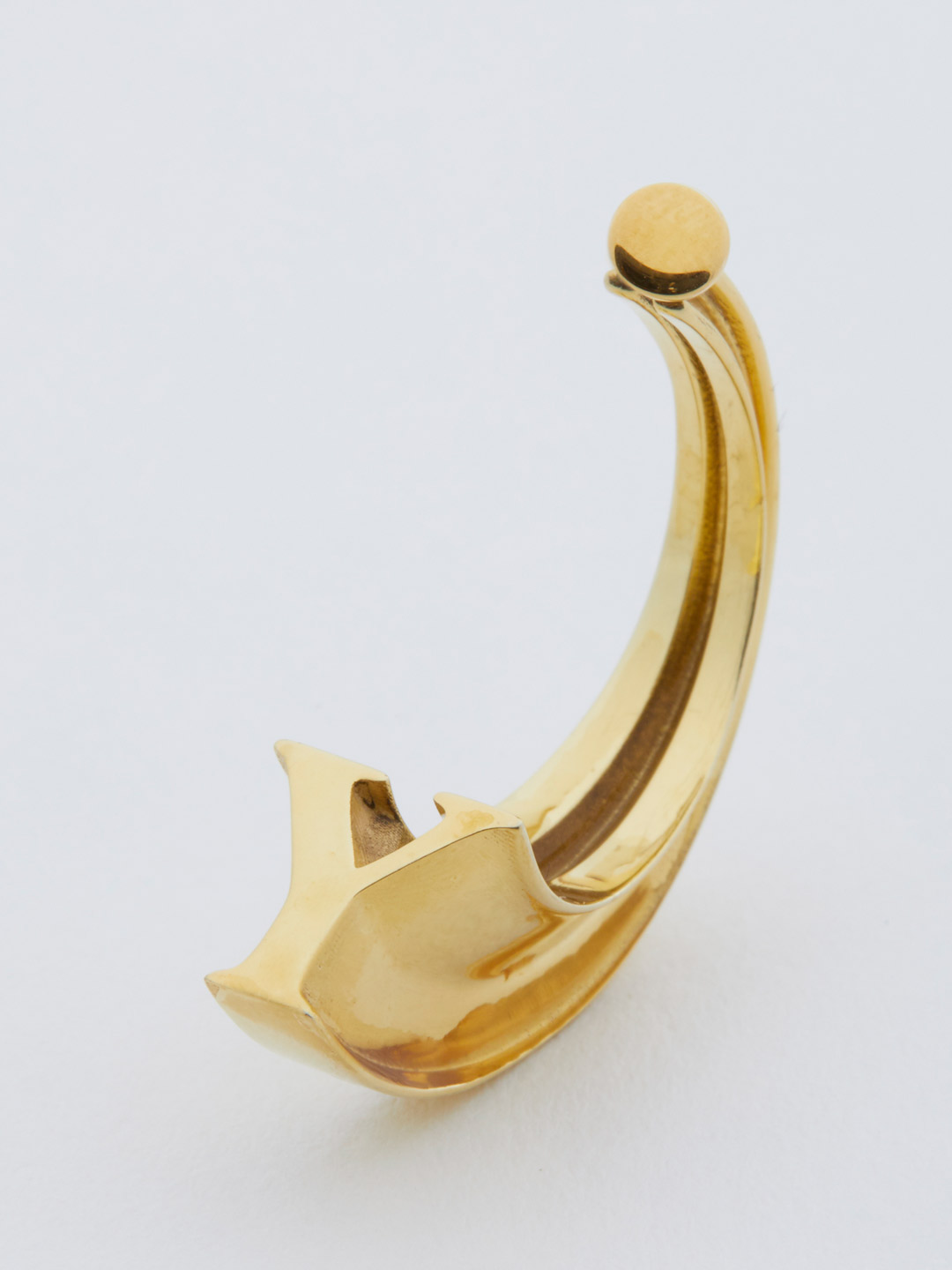 Alphabet Pierced Earring Y  - Gold