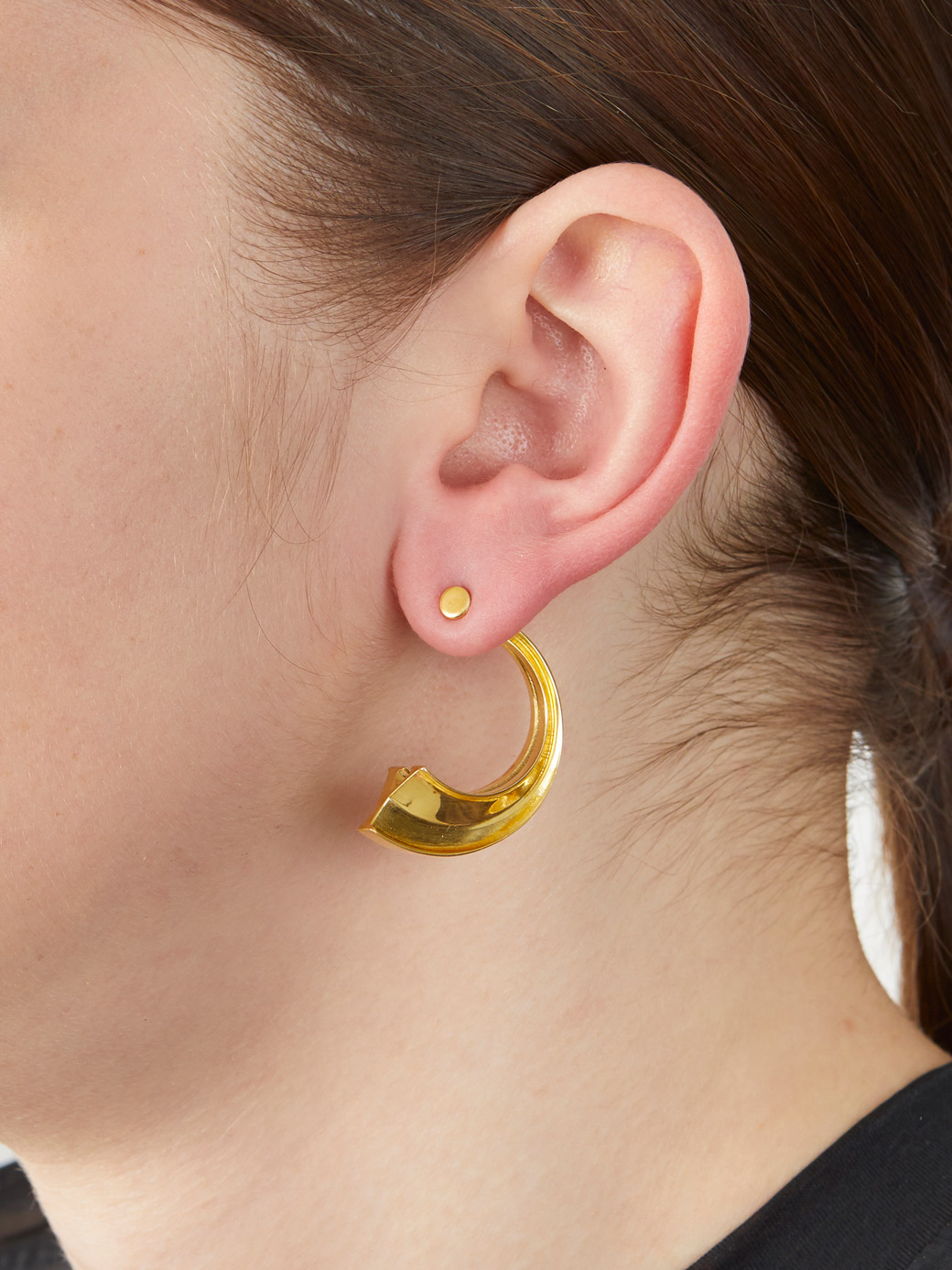 Alphabet Pierced Earring Y  - Gold