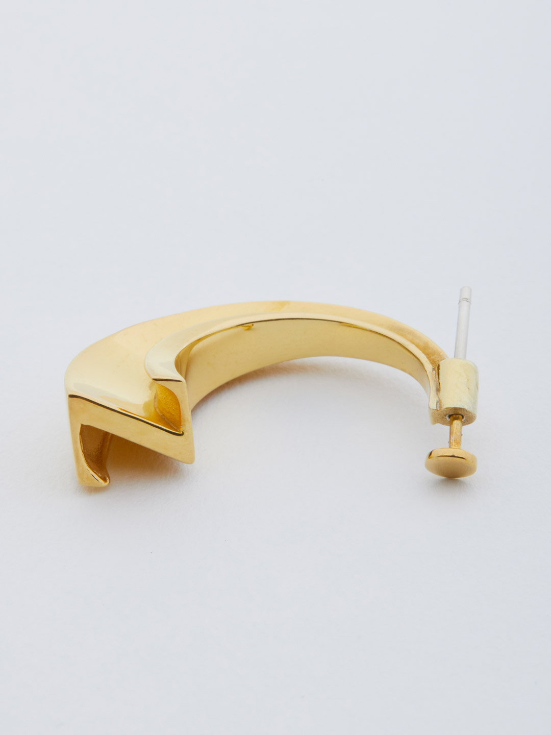 Alphabet Pierced Earring Z  - Gold