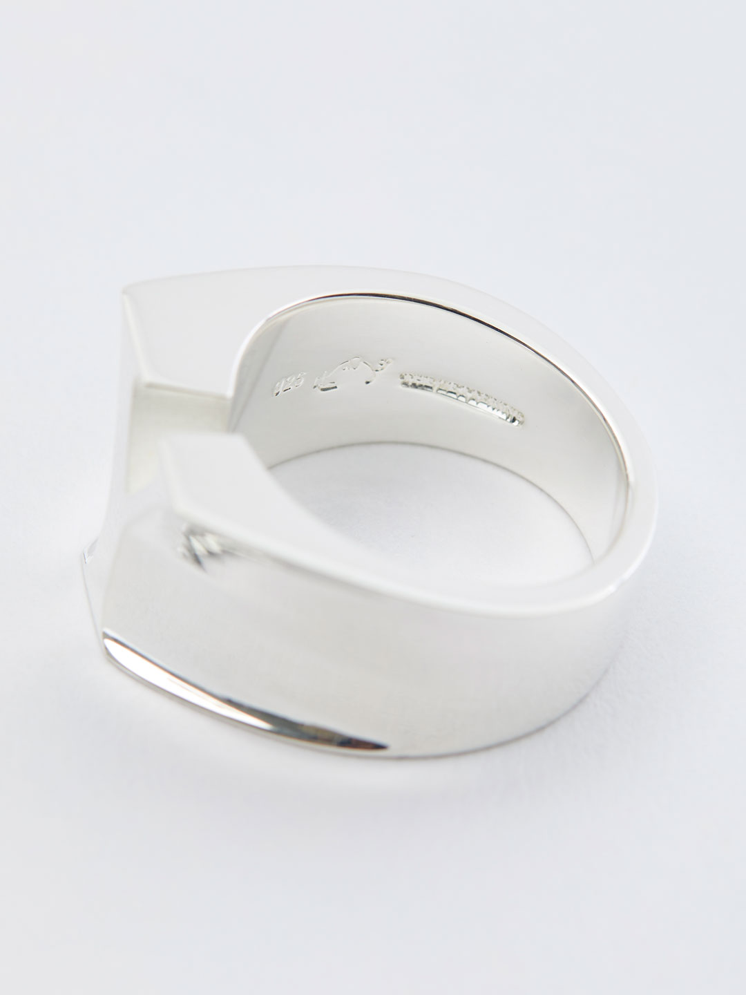 Alphabet Men's Ring Y - Silver