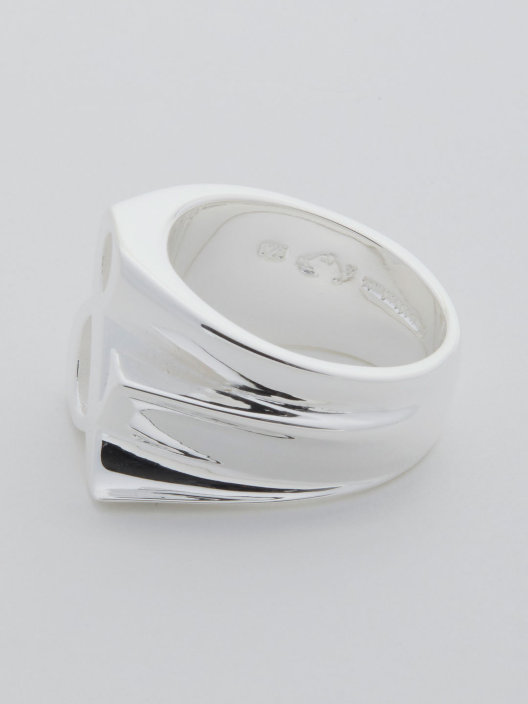 Alphabet Men's Ring & - Silver