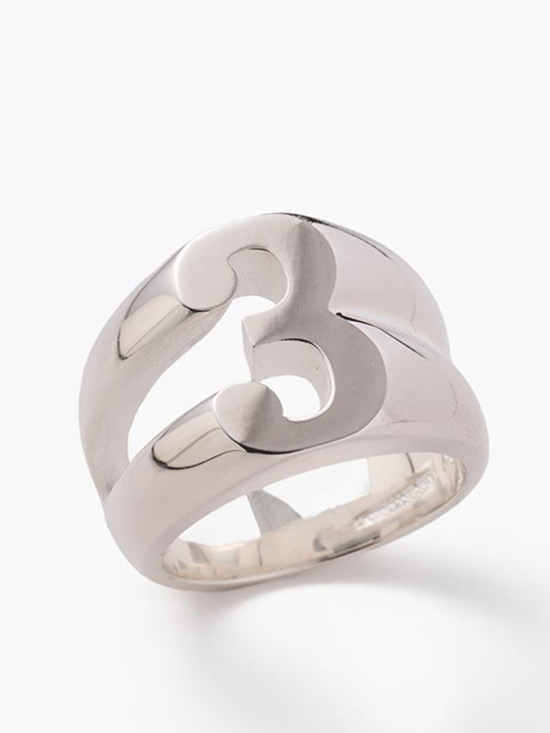 Number Three Pinky Ring - Silver