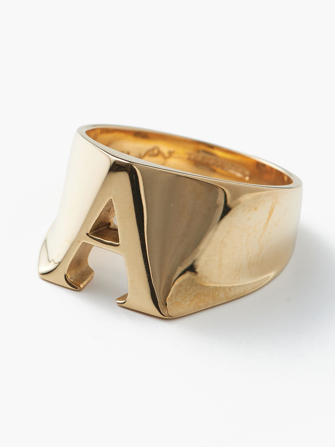 18K Alphabet Ring A - Gold