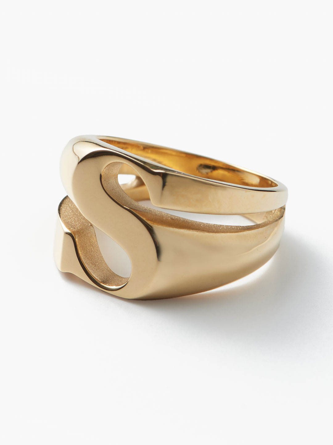 18K Alphabet Ring S - Gold