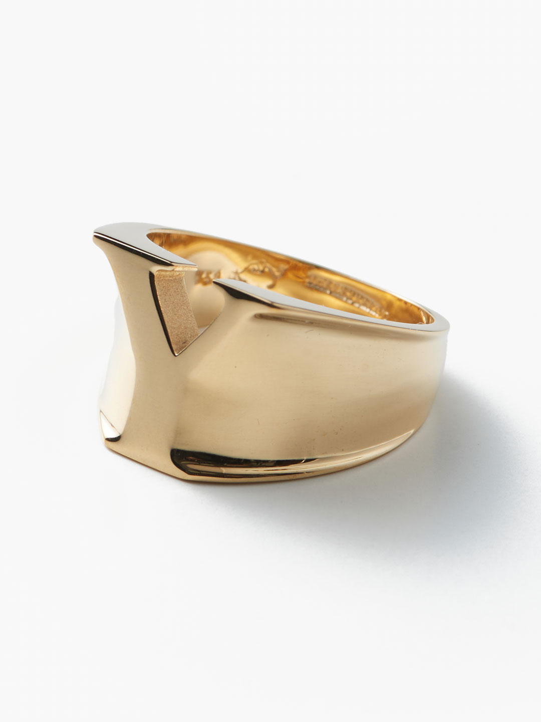 18K Alphabet Ring Y - Gold