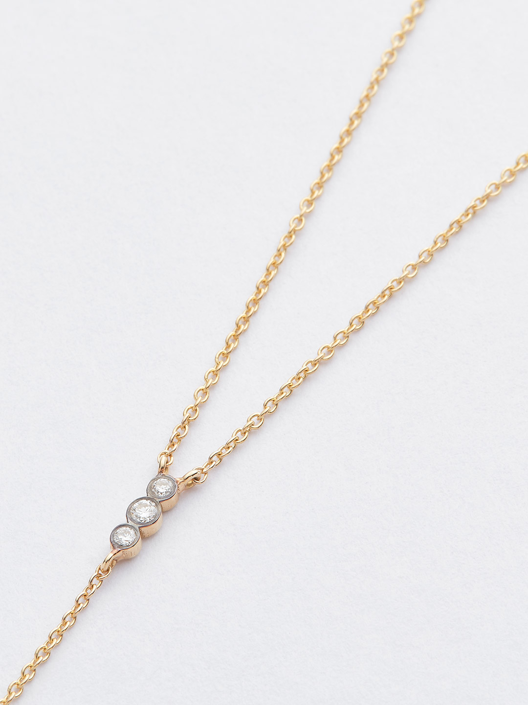 Diamond Y Necklace - 18K Yellow Gold