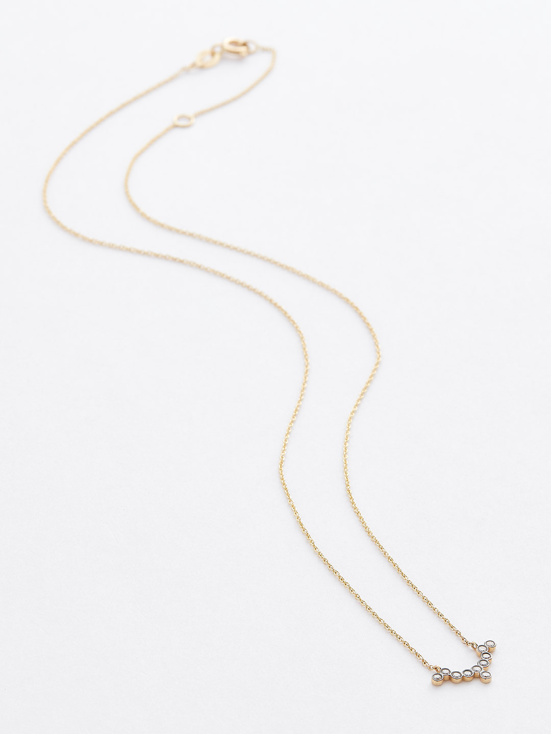 Diamond Necklace - 18K Yellow Gold