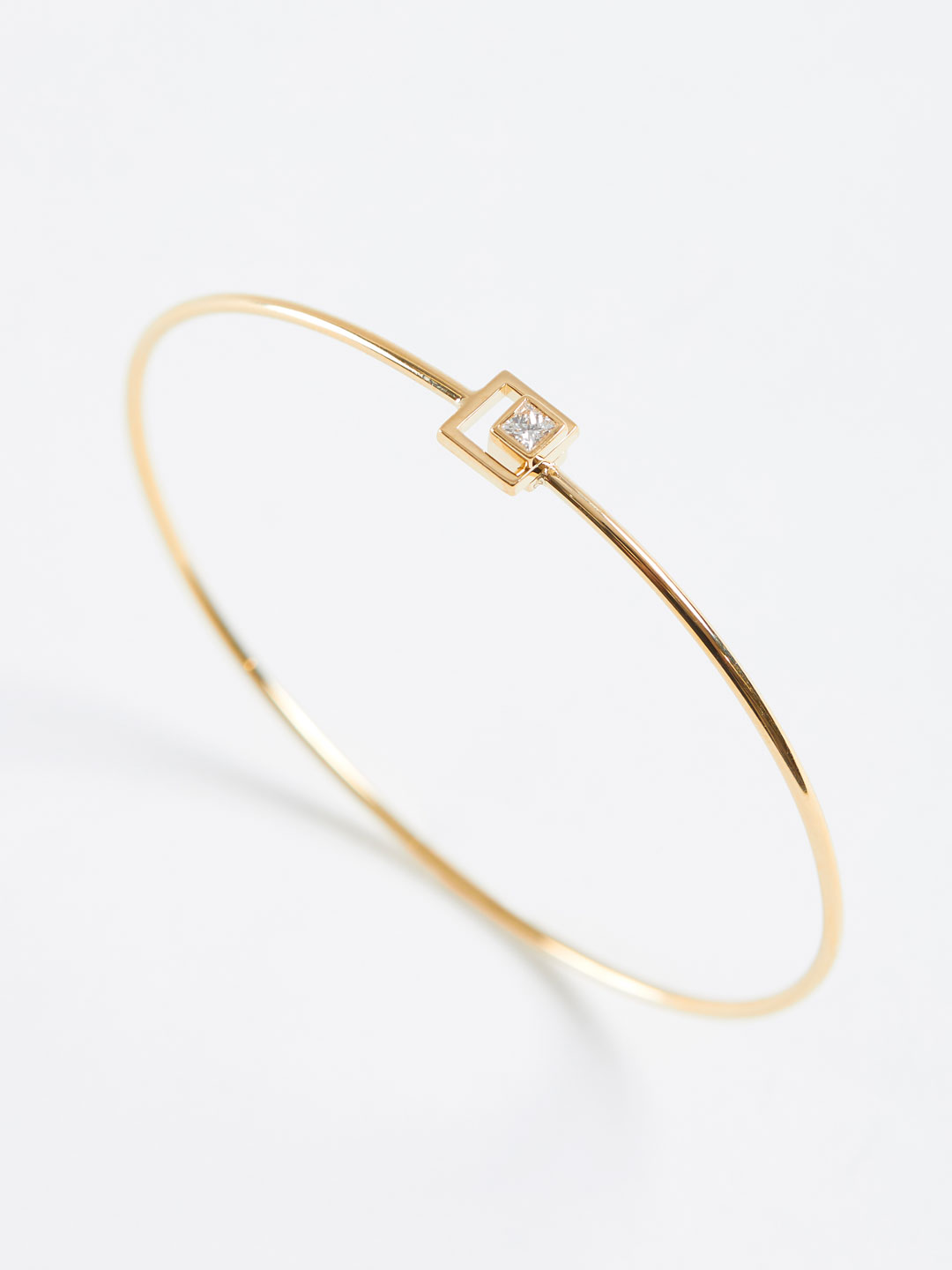 Diamond Square Motif Bracelet - Yellow Gold