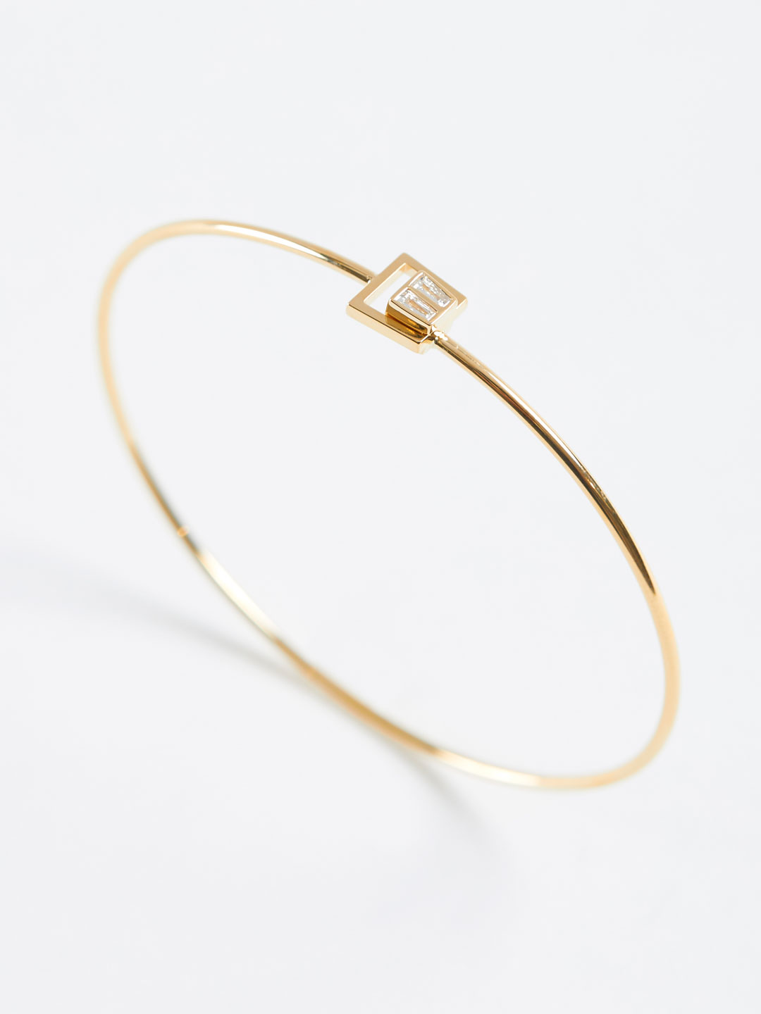 Diamond Trapezoid Motif Bracelet - Yellow Gold