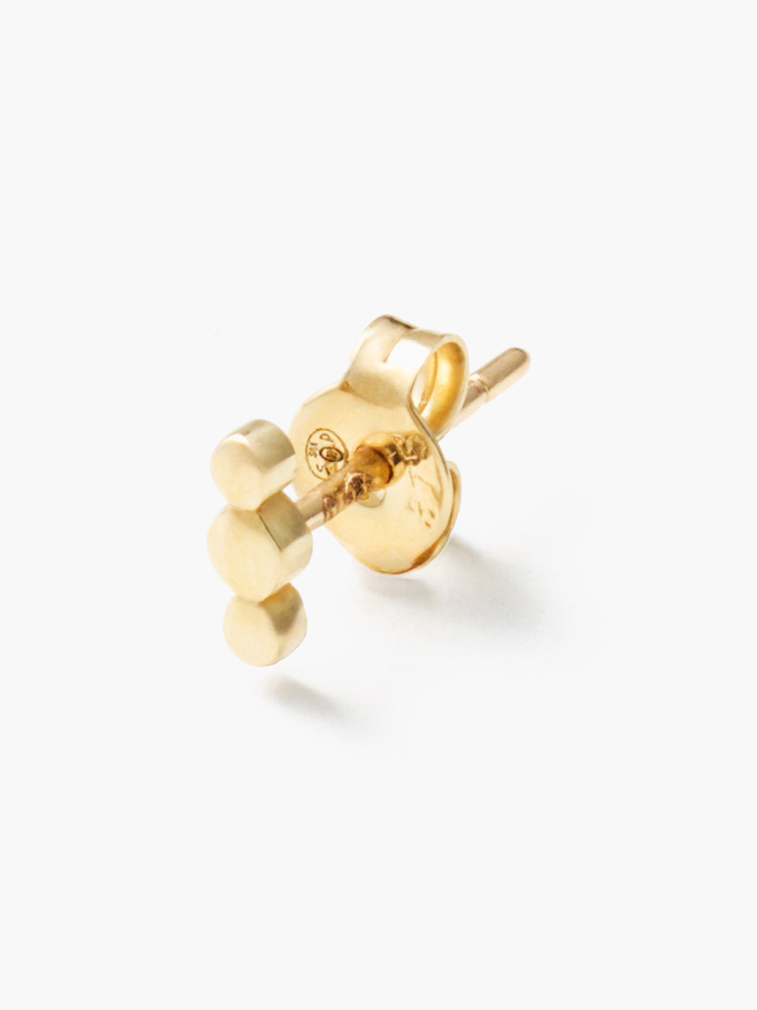 Sigma Stud Pierced Earring  EL7 - Yellow Gold